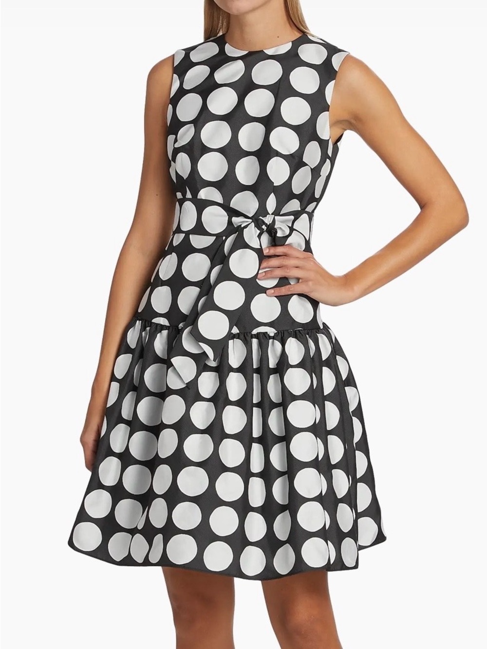 BNWT Kate Spade New York Art Dots ‘Julia’ Jacquard Taffeta Midi-Dress, Size 0